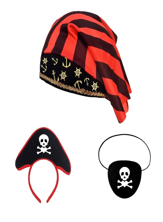 ZZIHAN Toddler Girls Pirate Costume - Princess Dress with Hat, Belt, Eye Patch & Pirate Gems Toys, Great for Halloween, Dress-Up or Birthday Party, 3-4T - Image 5